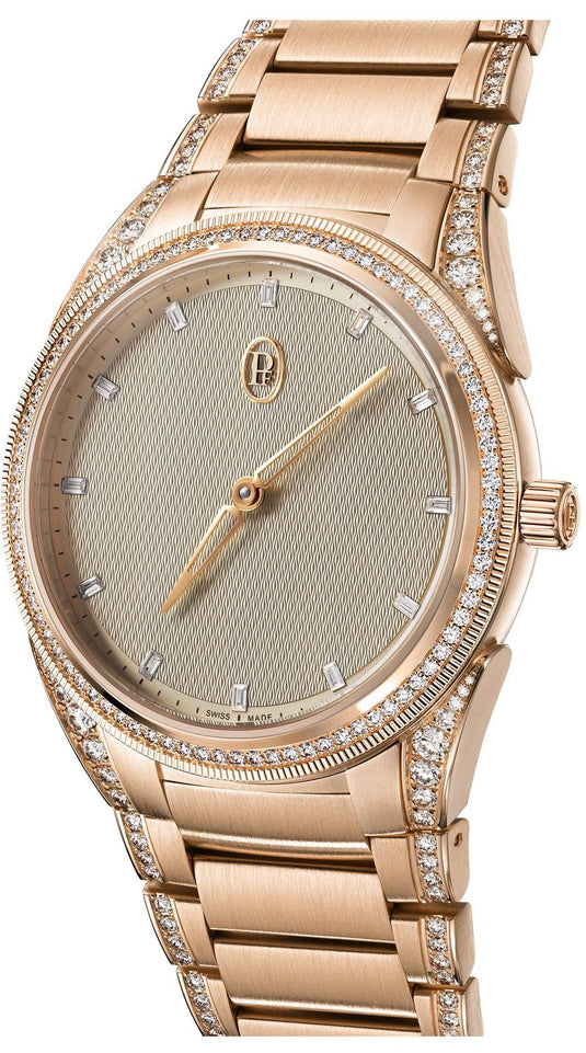 Parmigiani Fleurier Tonda PF 36mm Rose Gold Set Sand Gold Dial PFC804-2120002-210182