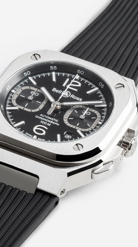 Bell & Ross BR05 Chrono Black Steel BR05C-BLC-ST/SRB