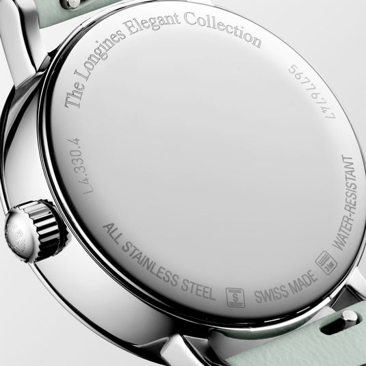 Longines L4.330.4.11.0 Elegant Collection Moonphase White Dial on Strap