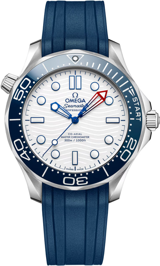 Omega Seamaster Diver 300M America's Cup on Rubber Strap 210.32.42.20.04.002