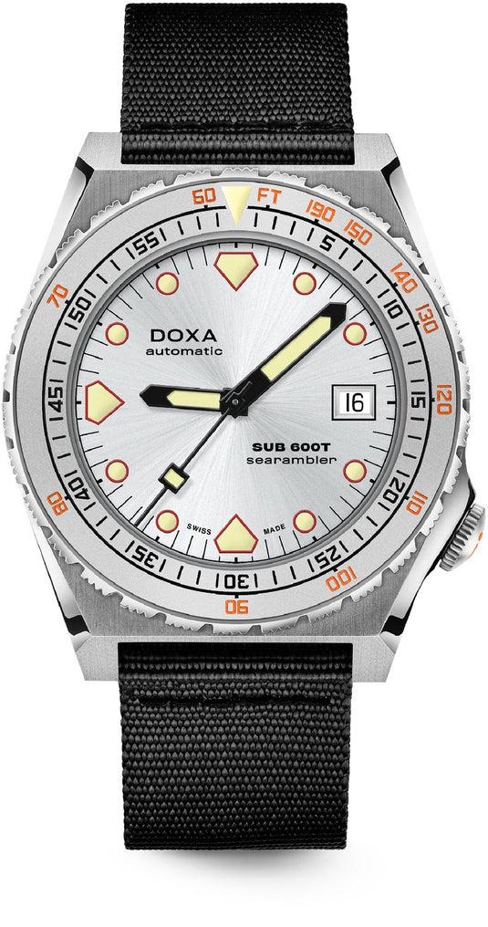DOXA Sub 600T Searambler 862.10.021.20-N on Black NATO Strap