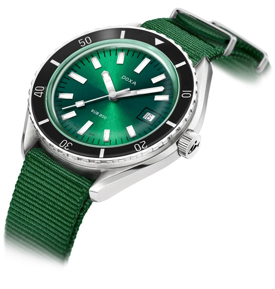 DOXA Sub 200 Sea Emerald 799.10.131.26-N on NATO Strap