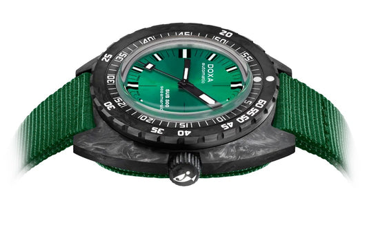 DOXA Sub 300 Carbon Sea Emerald 822.70.131.26-N on NATO Strap
