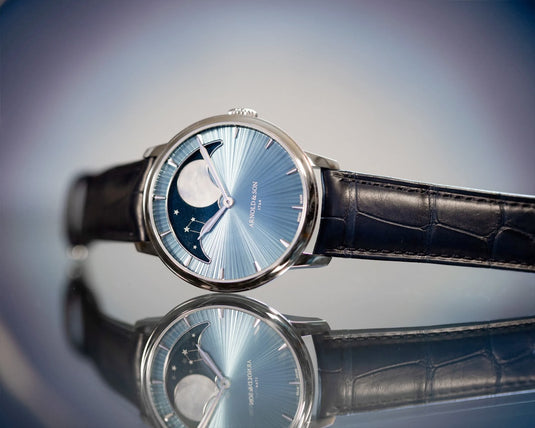 Arnold & Son 1GLBX.U01A.C200X Perpetual Moon 41.5 Platinum Blue Stellar Rays