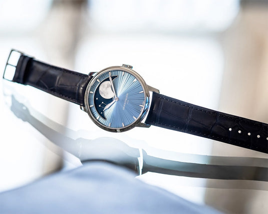 Arnold & Son 1GLBX.U01A.C200X Perpetual Moon 41.5 Platinum Blue Stellar Rays