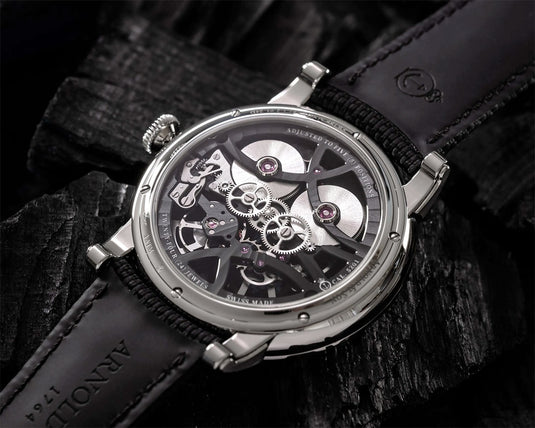 Arnold & Son Nebula 41.5 Steel on Strap 1NEAS.B05A.K003S