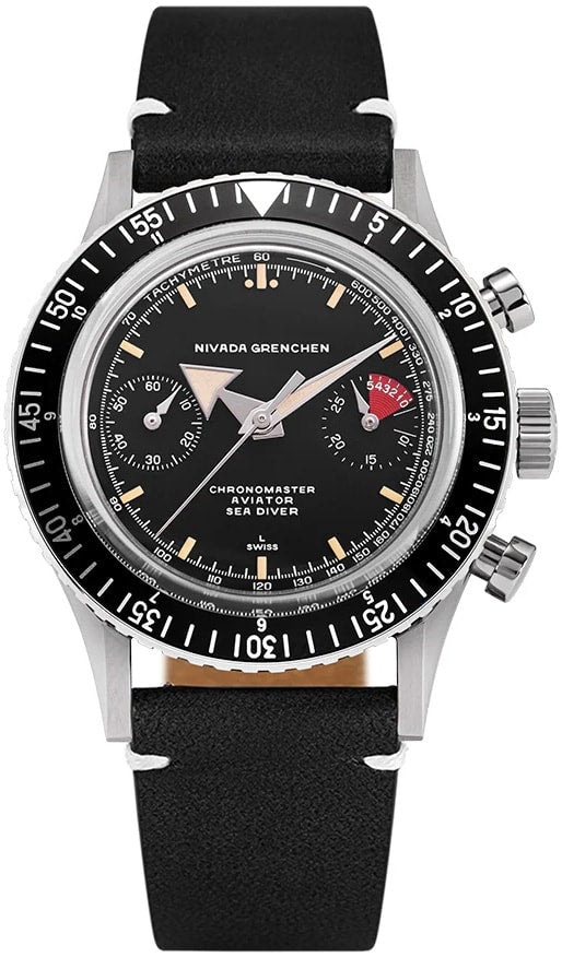 Nivada Grenchen 86056M15LC Chronomaster Broad Arrow - Inter.Bezel on Strap