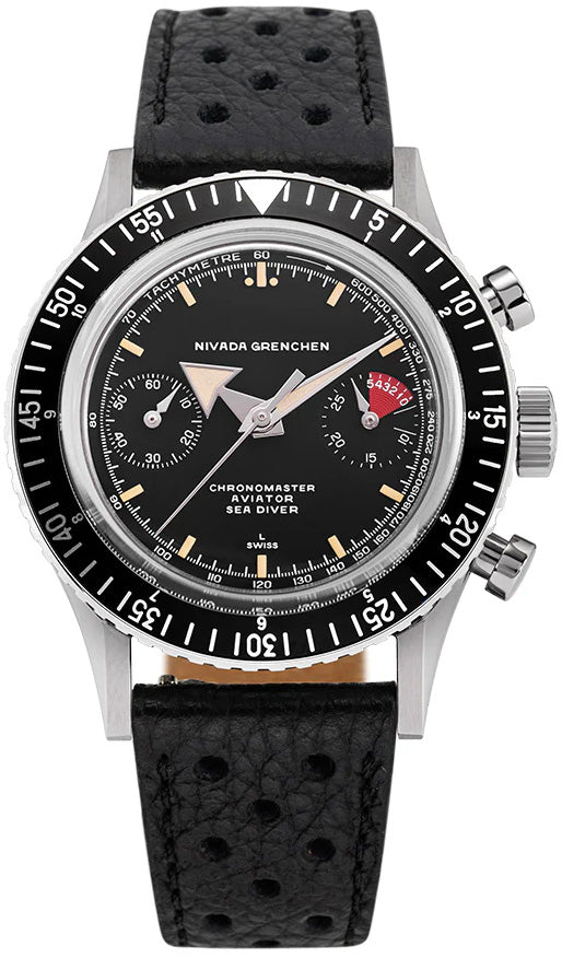 Nivada Grenchen 86056M10LC Chronomaster Broad Arrow - Inter.Bezel on Strap