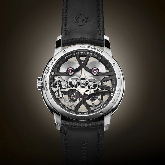 Arnold & Son 1NEGS.B02A.K00 Nebula 40mm Steel on Black Rubber Strap