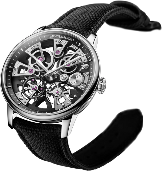 Arnold & Son 1NEGS.B02A.K00 Nebula 40mm Steel on Black Rubber Strap