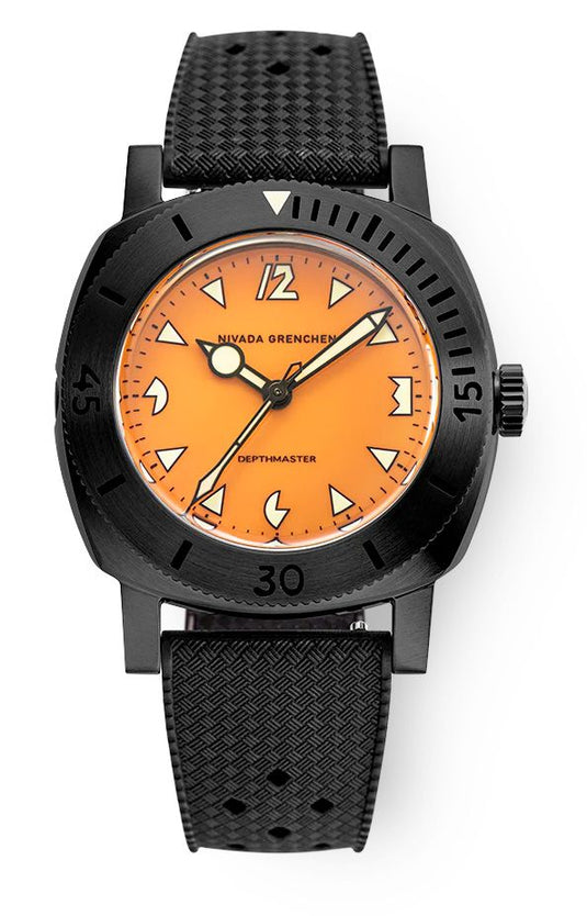Nivada Grenchen 14131A01 Depthmaster Black Pumpkin