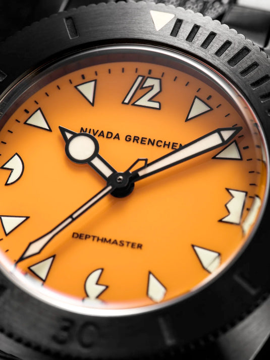 Nivada Grenchen 14131A01 Depthmaster Black Pumpkin