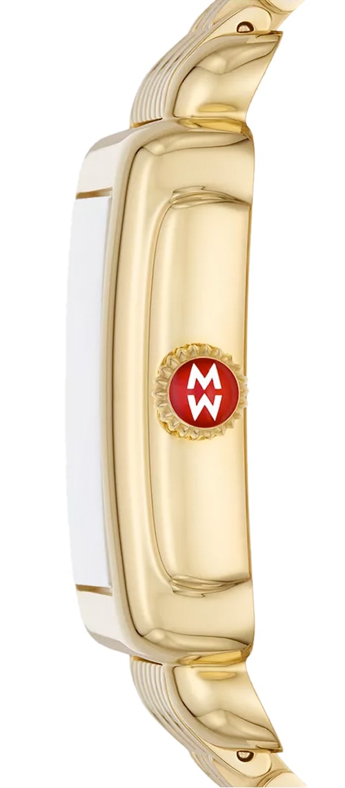 Michele MWW06G000014 Deco Madison Mid 18K Gold Diamond Dial Watch