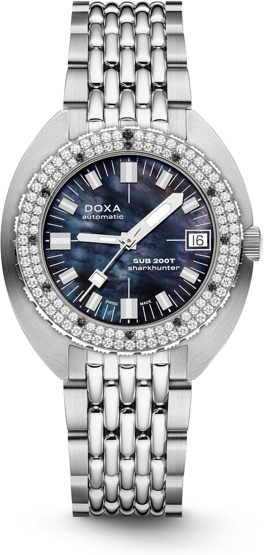 DOXA SUB 200T Diamonds 804.10D.101.10 Sharkhunter on Bracelet