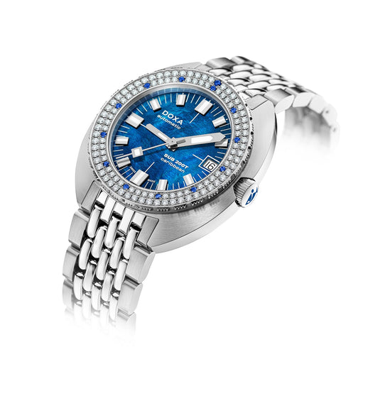 DOXA SUB 200T Diamonds 804.10D.201.10 Caribbean on Bracelet
