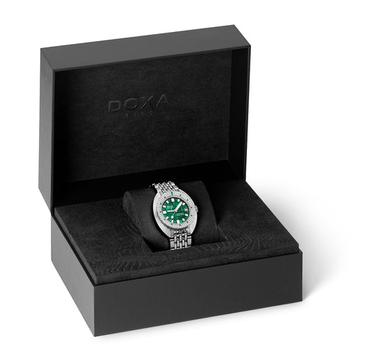 DOXA SUB 200T Diamonds 804.10D.131.10 Sea Emerald on Bracelet