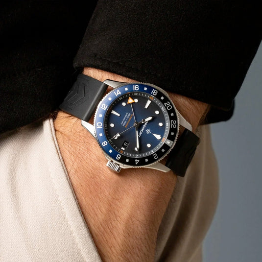 Bremont SM40-GMT-SS-BLBK-R-S Supermarine 300M GMT 'Glacier' Blue