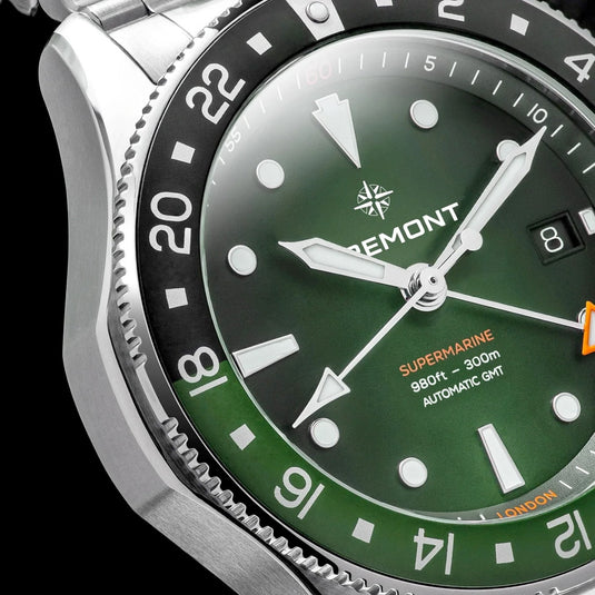 Bremont SM40-GMT-SS-GNBK-B Supermarine 300M GMT 'Tundra' Green