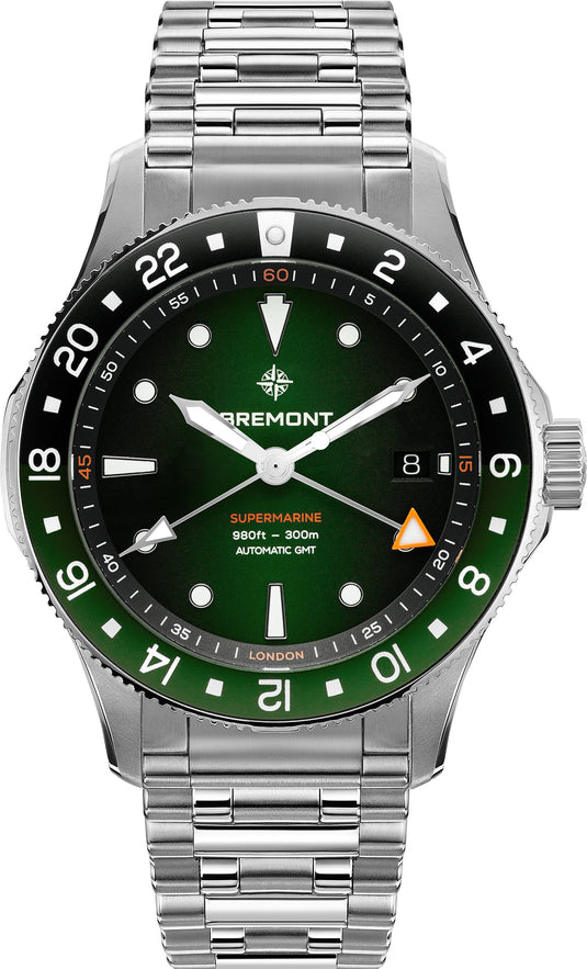 Bremont SM40-GMT-SS-GNBK-B Supermarine 300M GMT 'Tundra' Green