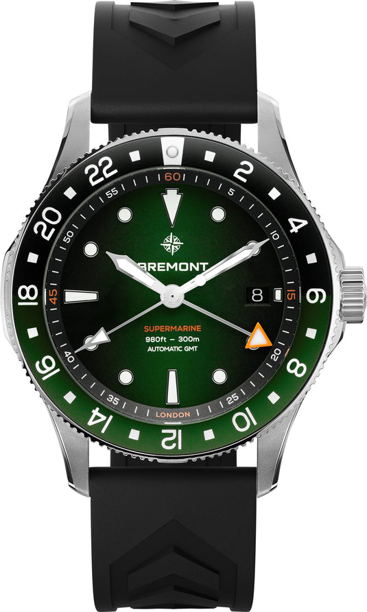 Bremont SM40-GMT-SS-GNBK-R-S Supermarine 300M GMT 'Tundra' Green