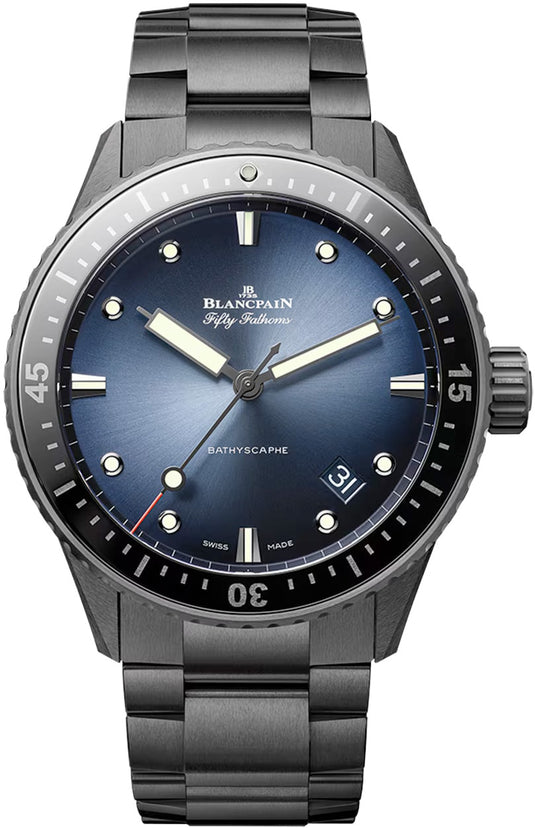 Blancpain 5000A 0140 01S Fifty Fathoms Bathyscaphe Automatic 43.6mm Blue Dial