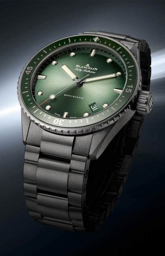 Blancpain 5000 0153 01S Fifty Fathoms Bathyscaphe Automatic 43.6mm Green Dial
