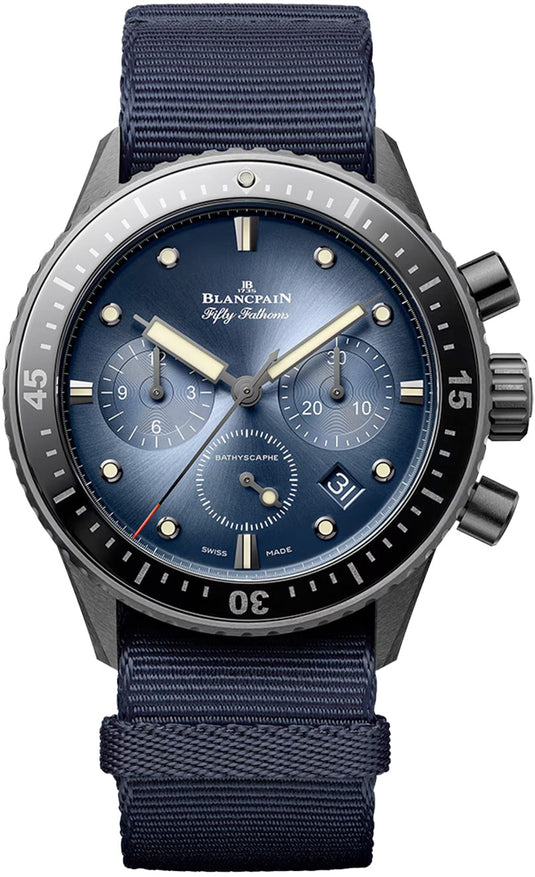 Blancpain 5200 0140 NAOA Fifty Fathoms Bathyscaphe Chronographe Flyback Automatic 43.6mm Blue Dial