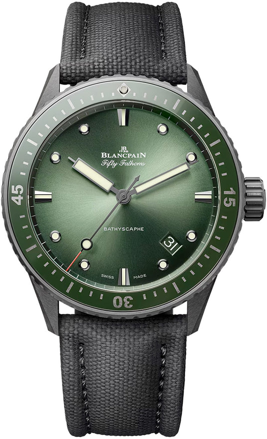 Blancpain 5000 0153 B52A Fifty Fathoms Bathyscaphe Automatic 43.6mm Green Dial