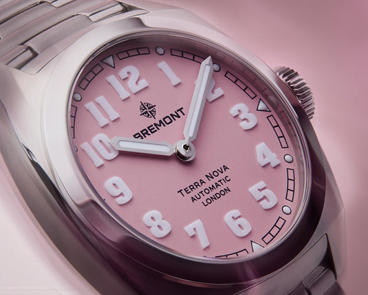 Bremont TN38-ND-SS-PK-B Terra Nova Pink Dial on Bracelet
