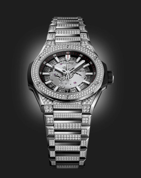 Hublot 456.NX.0170.NX.3704 Big Bang Integrated Time Only Titanium Pavé 40mm