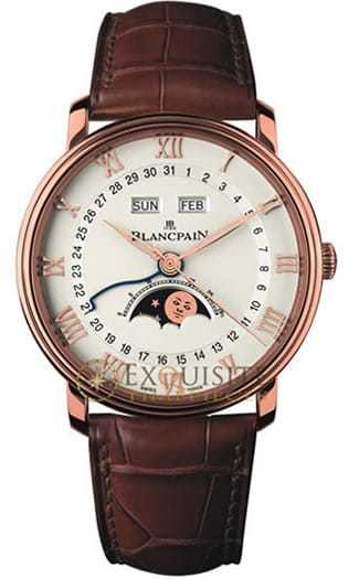 Blancpain Villeret Complete Calendar with Moon Phase in 18kt Rose Gold 6654 3642 55B