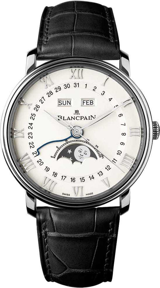 Blancpain Villeret Complete Calendar with Moon Phase in Stainless Steel 6654 1127 55B