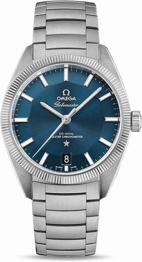 Constellation Globemaster Omega Co-Axial Master Chronometer 39mm blue on bracelet
