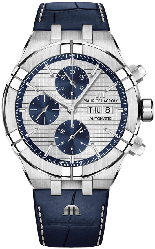 Maurice Lacroix Aikon Automatic Chronograph Silver Blue AI6038-SS001-131-1