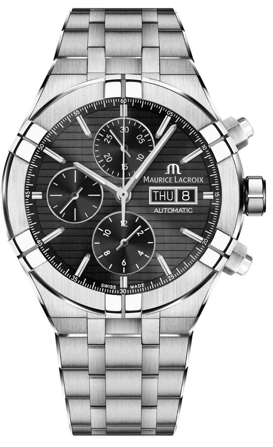 Maurice Lacroix Aikon Automatic Chronograph Black on Bracelet AI6038-SS002-330-1