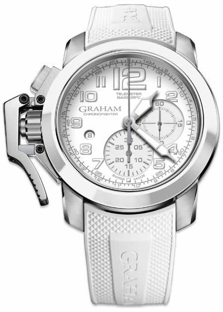 Graham Chronofighter Black & White Steel