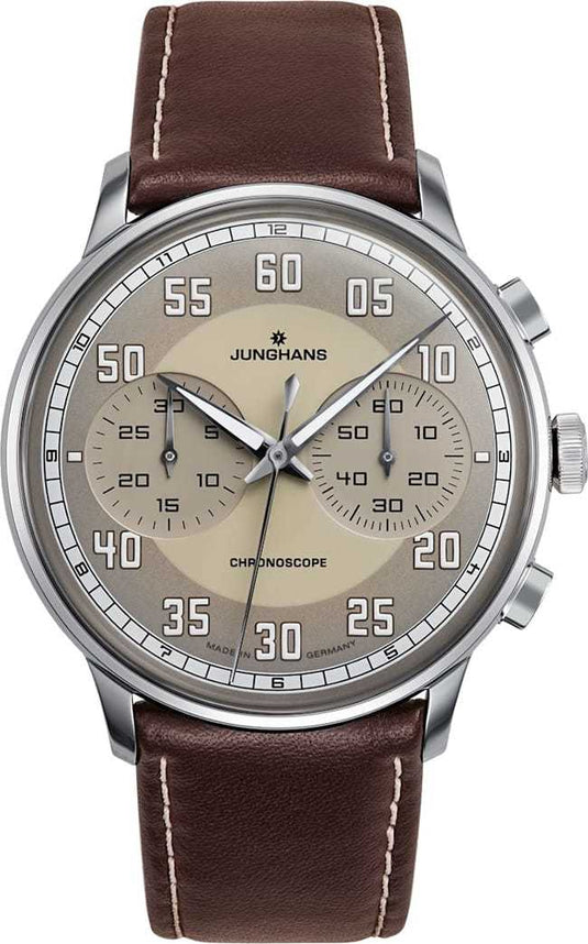 Junghans Meister Driver Chronoscope Sand Dial 027/3684.02