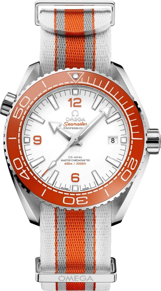 Omega Seamaster Planet Ocean 600M Master Chronometer Orange on NATO Strap