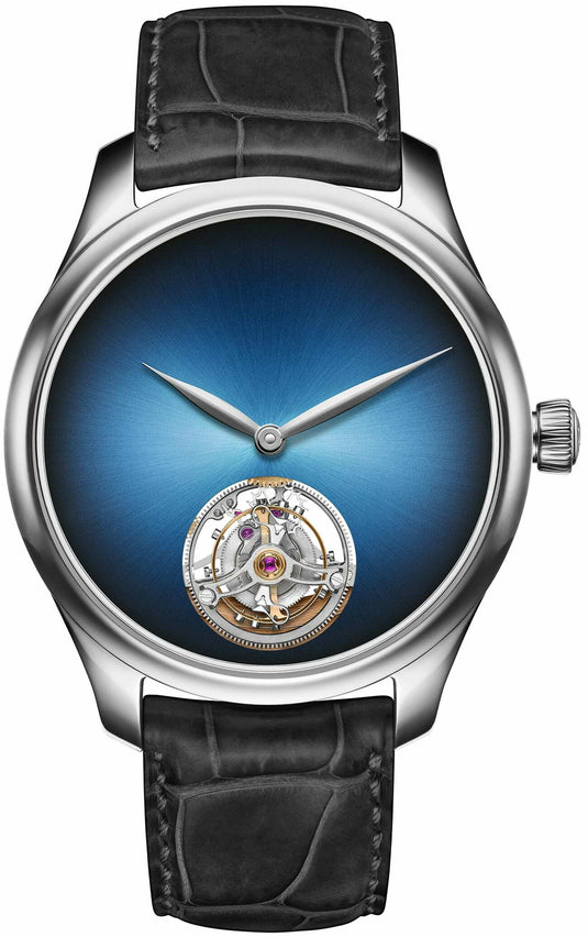 H. Moser & Cie. Endeavour Tourbillon Concept White Gold Funky Blue