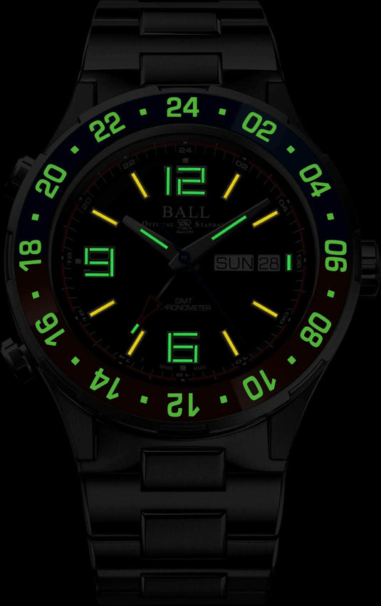 Ball DG3030B-S4C-BK Roadmaster Marine GMT Black Dial 40mm