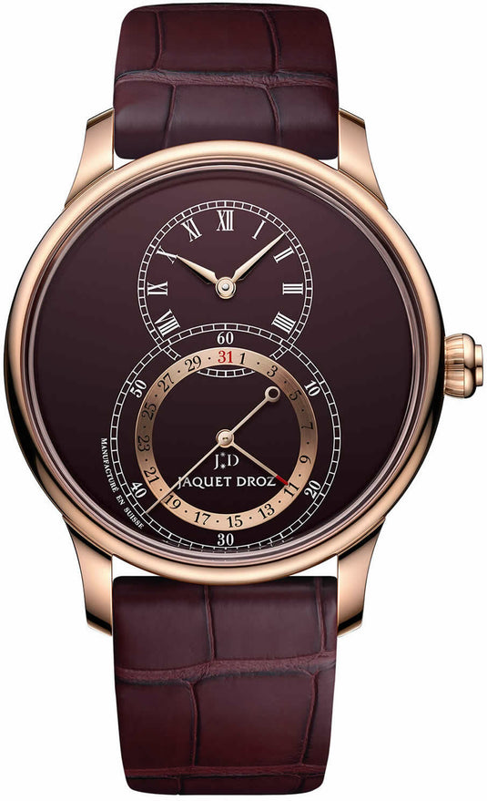 Jaquet Droz Grande Seconde Quantieme Burgundy Dial