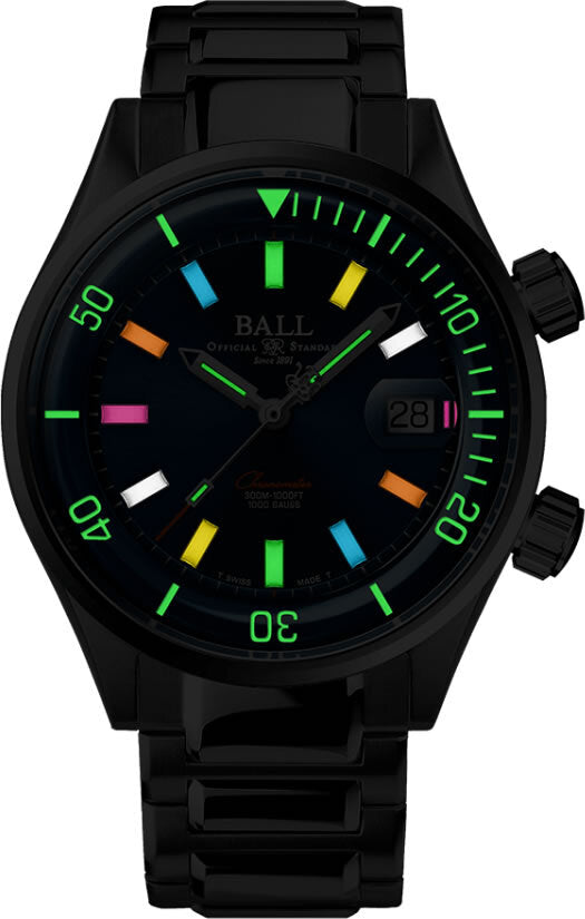 Ball Engineer Master II Diver Chronometer Classic Blue Rainbow on Bracelet