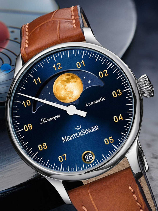 MeisterSinger Lunascope Sunburst Blue / Gold LS908G