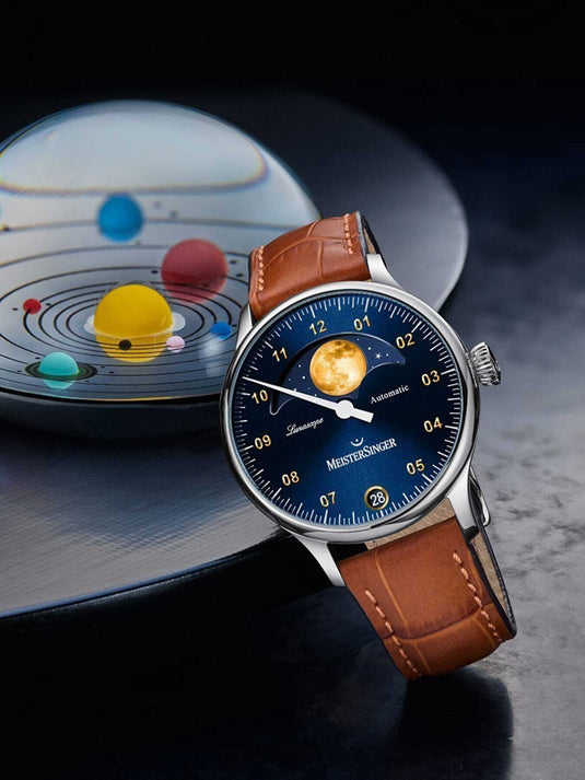 MeisterSinger Lunascope Sunburst Blue / Gold LS908G