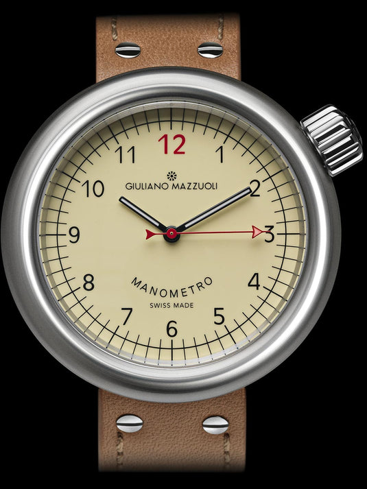 Giuliano Mazzuoli Manometro Ivory Brushed Stainless Steel