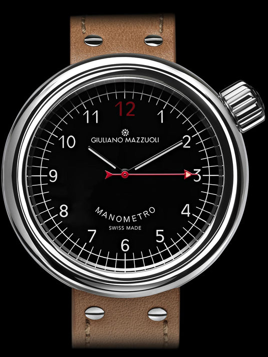 Giuliano Mazzuoli Manometro Black Polished Stainless Steel