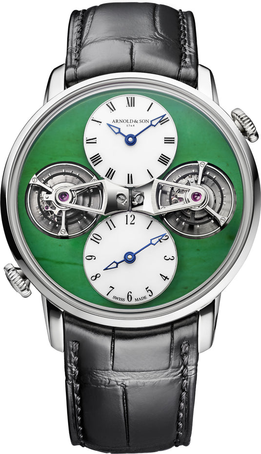 Arnold & Son Double Tourbillon Jade White Gold