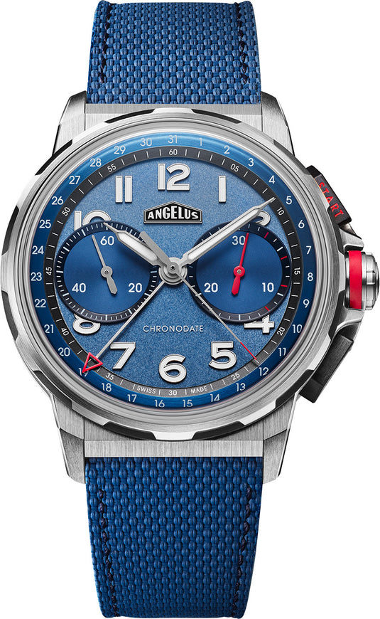 Angelus Chronodate Titanium Blue