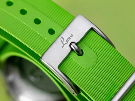 Laco Squad Amazonas 39 on Green Rubber Strap