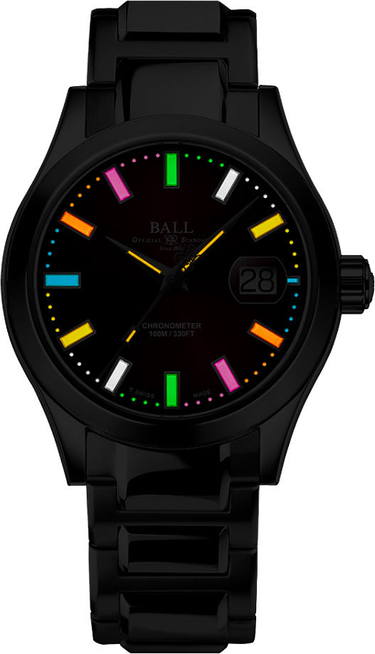 Ball Engineer III Marvelight Chronometer Burgundy Red 40mm NM9026C-S27C-RDR Rainbow Tubes